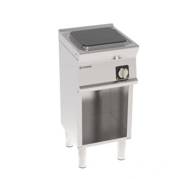 Gastronomický elektrický sporák PCM4FE9 Mosaico 90, na otvorenom podstavci 1 štvorcová platňa 30x30 cm | TECNOINOX 316149