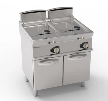 Dvojkomorová plynová fritéza 2 x 17 l 33 kW s uzavretou základňou | TECNOINOX 713127
