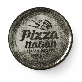 Recipe Collection Brick Čierny tanier na pizzu - priemer 33 cm | HENDI 778937